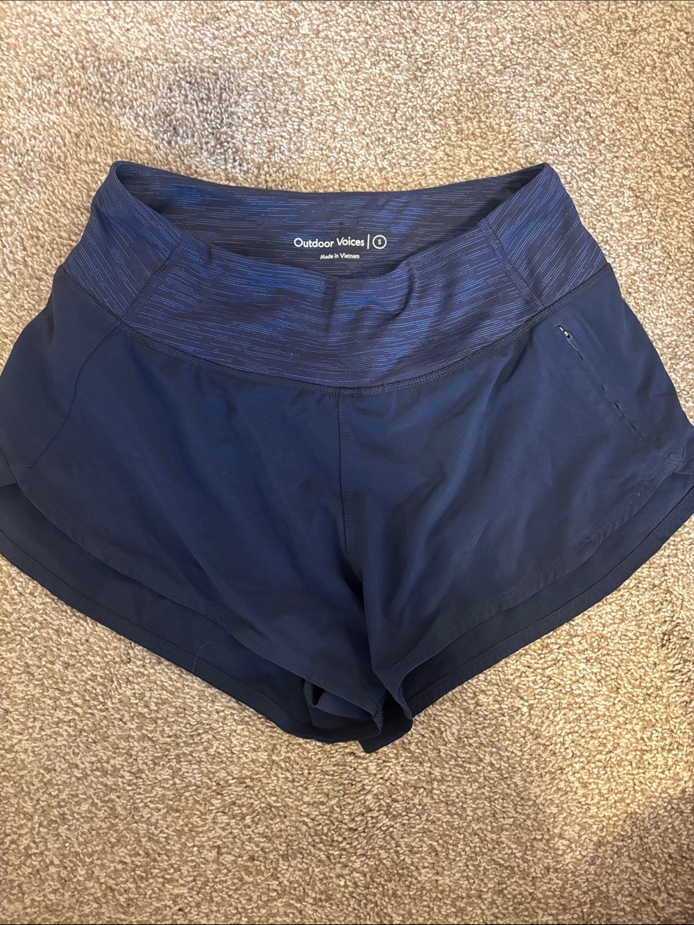 Outdoor Voices Navy Blue Women’s Athletic Shorts